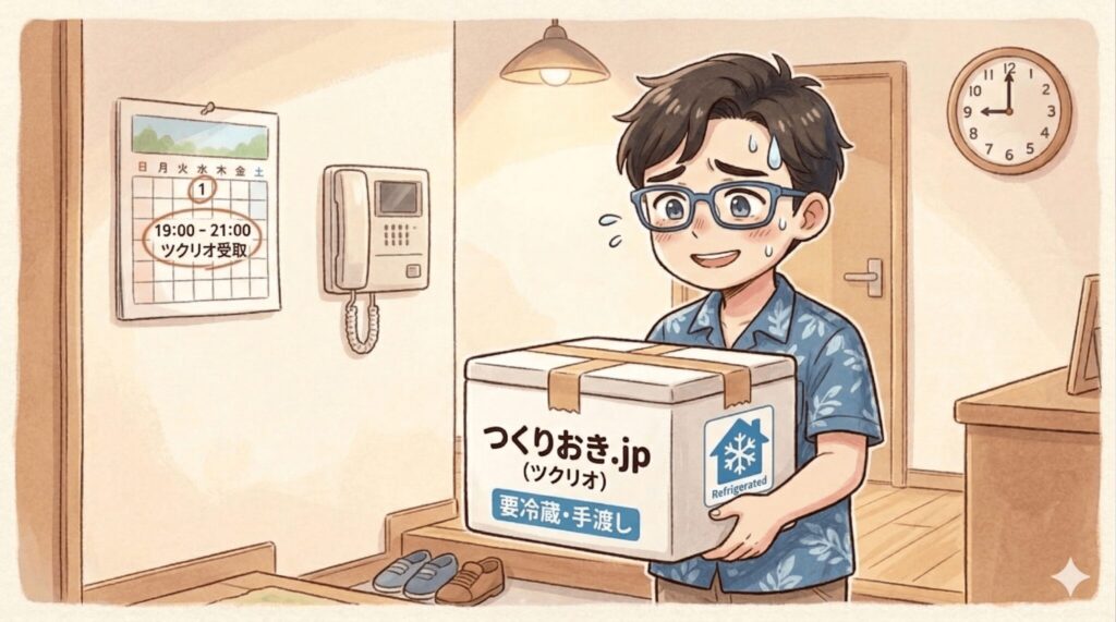 受け取りは直接手渡しが必要──冷蔵だからこそ避けられない手間