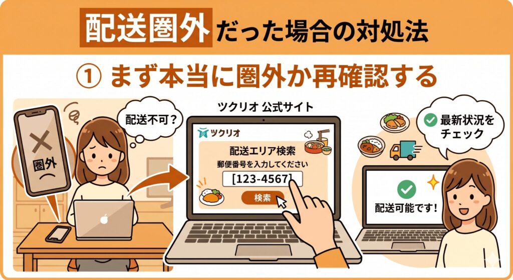 ツクリオが配送圏外だった場合の対処法画像１