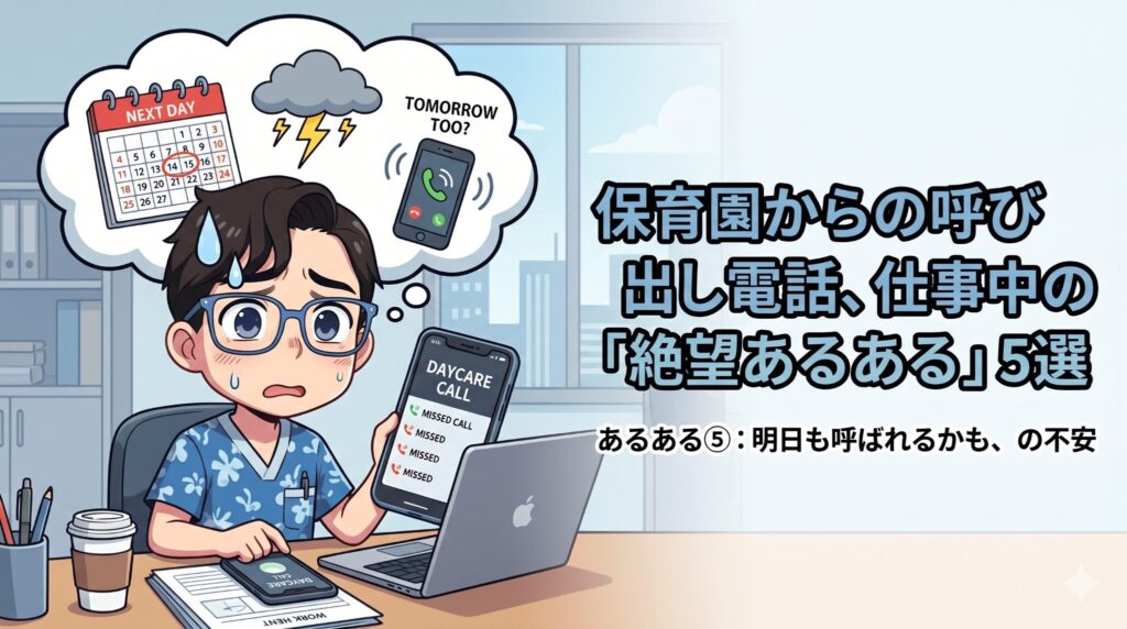 あるある⑤:明日も呼ばれるかも、の不安