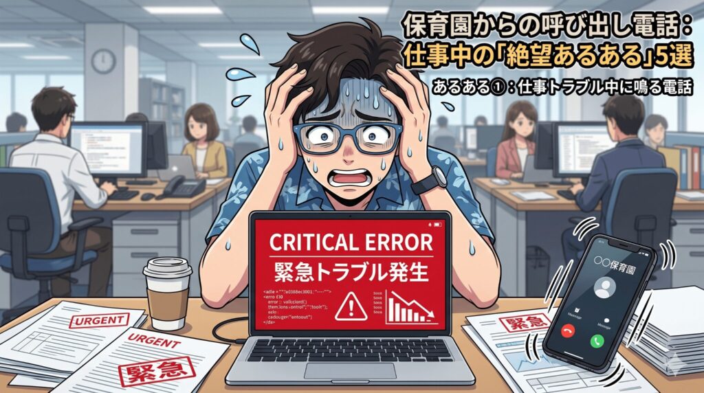 あるある①:仕事トラブル中に鳴る電話