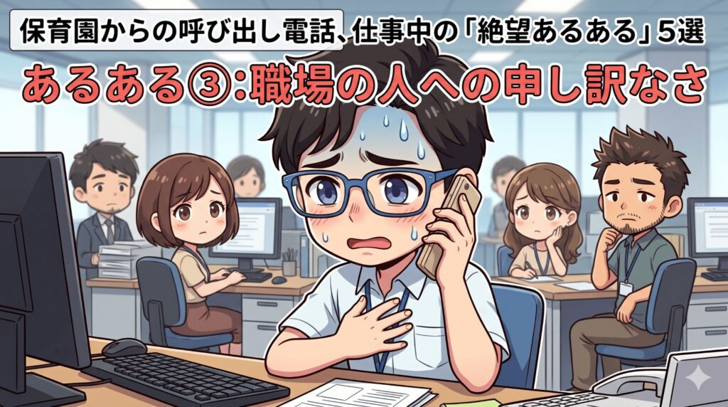あるある③:職場の人への申し訳なさ