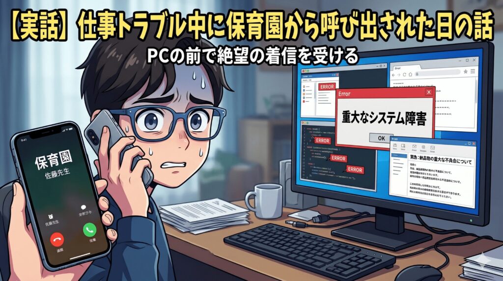 【実話】仕事トラブル中に保育園から呼び出された日の話