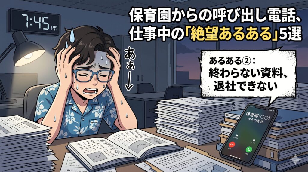 あるある②:終わらない資料、退社できない