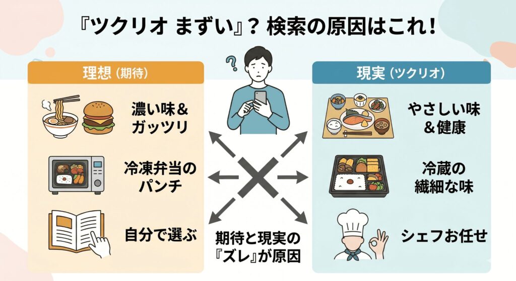「ツクリオ まずい」と検索する人の正体は『期待値ミスマッチ』
