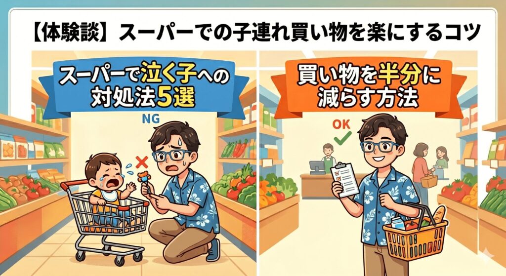 子ども　スーパー　泣く