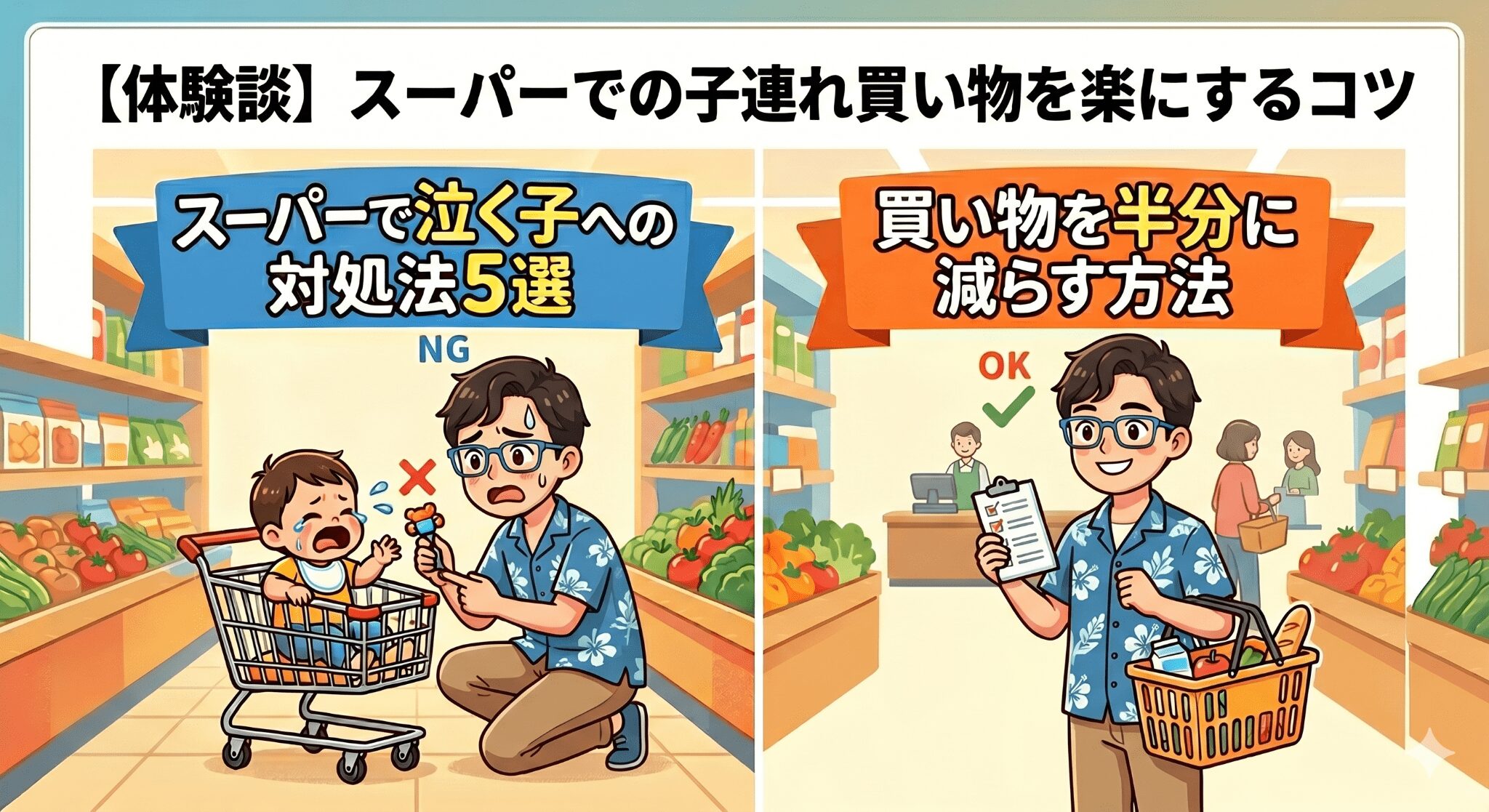 子ども　スーパー　泣く