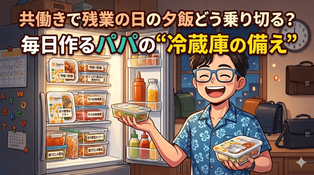 共働きで残業の日の夕飯どう乗り切る？毎日作るパパの“冷蔵庫の備え”