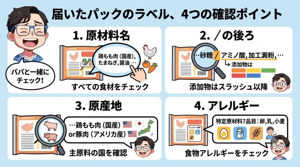ツクリオのラベルで確認する4つのポイントのイメージ