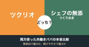 ツクリオとシェフの無添つくりおき、どっち？両方使った共働きパパの本音比較